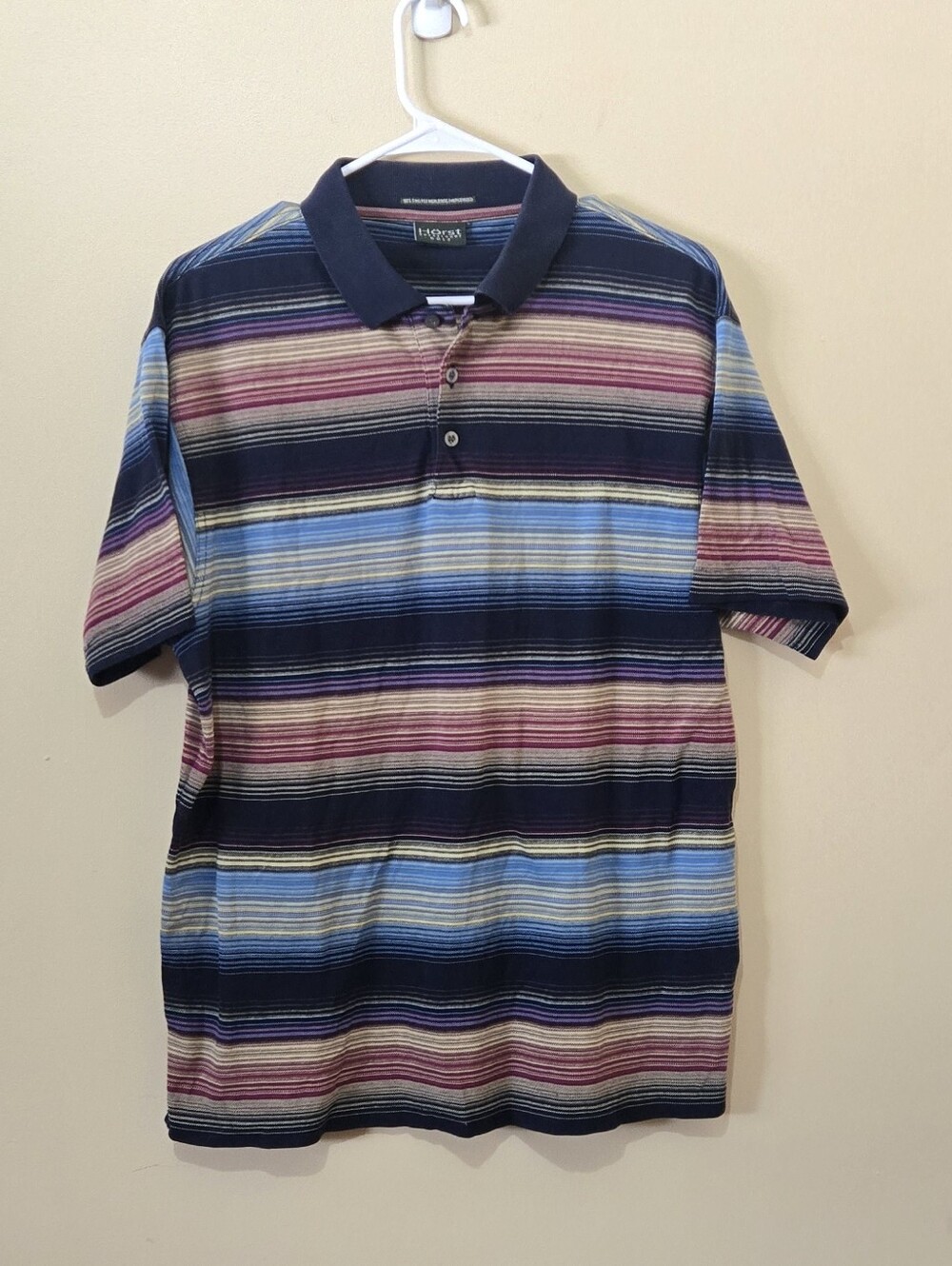 Horst Dusseldorf Rainbow Striped Golf Polo Shirt